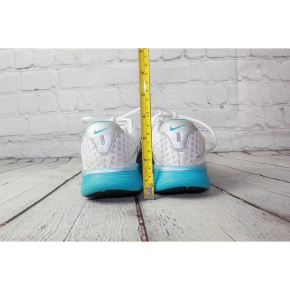 Nike White Leather Mesh Low Top Lace-up Sneakers Shoes Size 6 - Picture 6 of 9